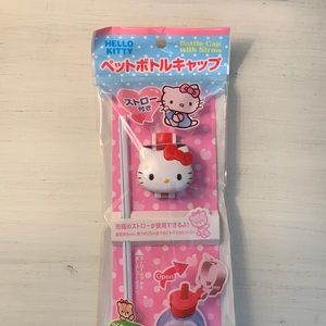 Sanrio Hello Kitty Bottle Cap With Straw